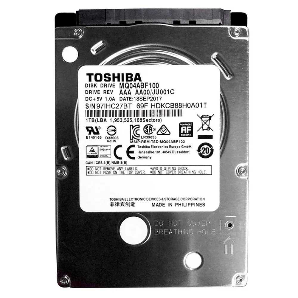 Toshiba MQ04ABF100 1TB HDD SATA III - MQ04ABF100 Toshiba MQ04ABF100 1TB HDD SATA III - MQ04ABF100
