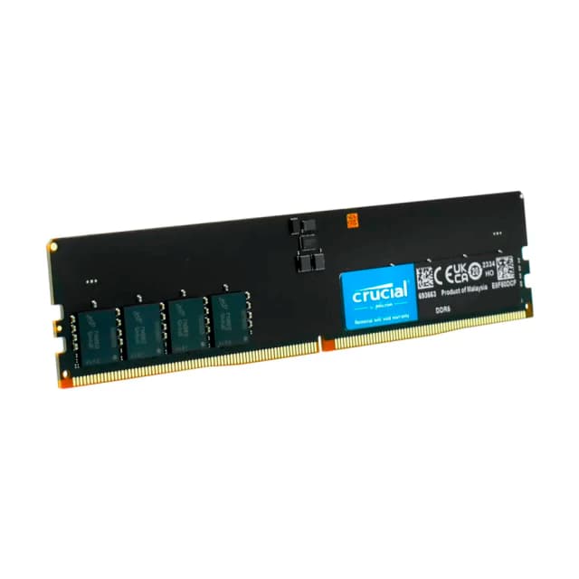 Crucial Basics 16GB DDR5 Crucial Basics 16GB (1x16GB) DDR5 5600MHz CL46 Preto - CT16G56C46U5