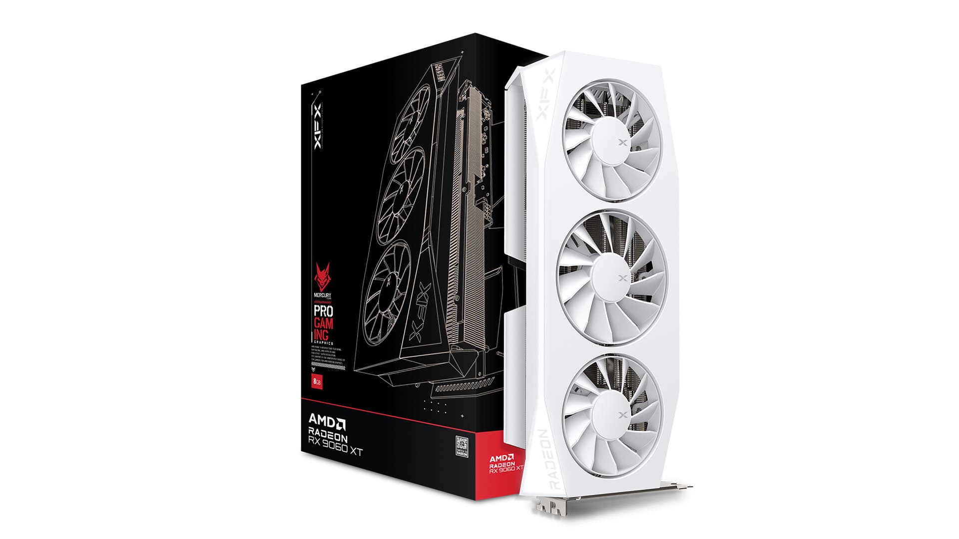 RX 9060 XT 16GB XFX RX 9060 XT 16GB Mercury OC White