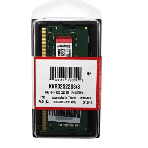 Kingston ValueRam 8GB (1x8GB) DDR4 SO-DIMM 3200MHz CL22 Verde - KVR32S22S8/8