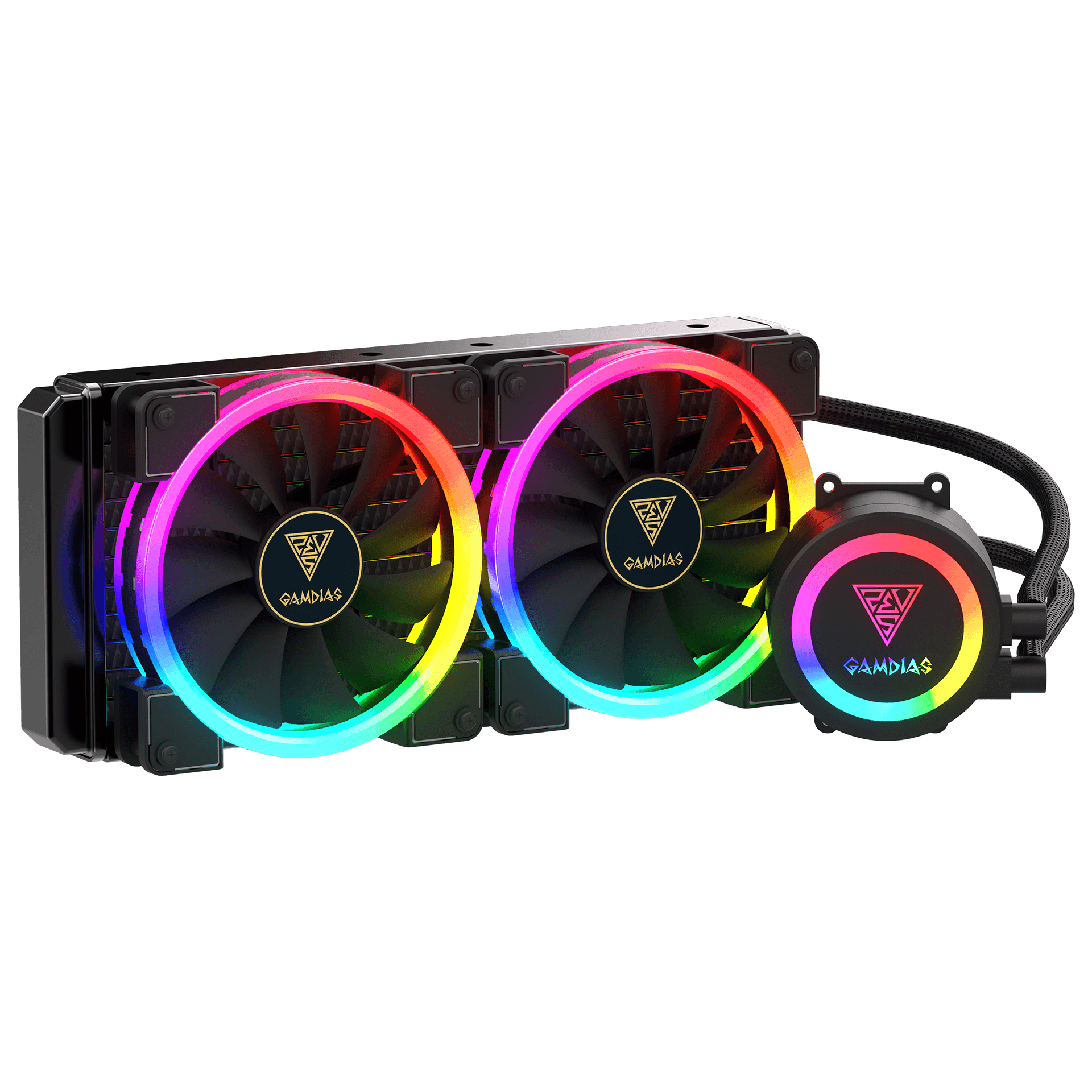 Water Cooler Gamdias Chione M1A-280R 280mm RGB Water Cooler Gamdias Chione M1A-280R 280mm RGB Preto - CHIONE M1A-280R
