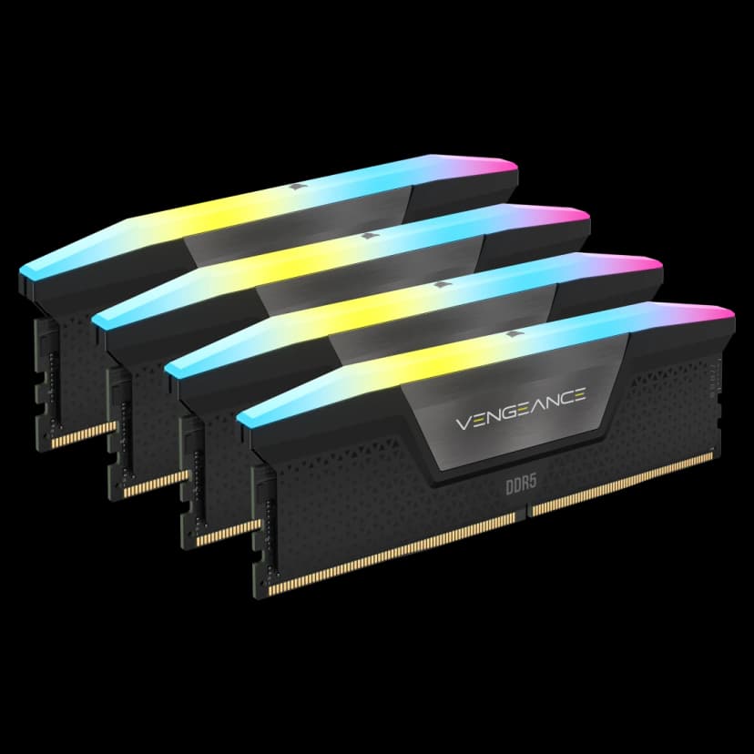 Corsair Vengeance RGB 64GB (4x16GB) DDR5 6000MHz CL36 Preto - CMH64GX5M4B6000C36