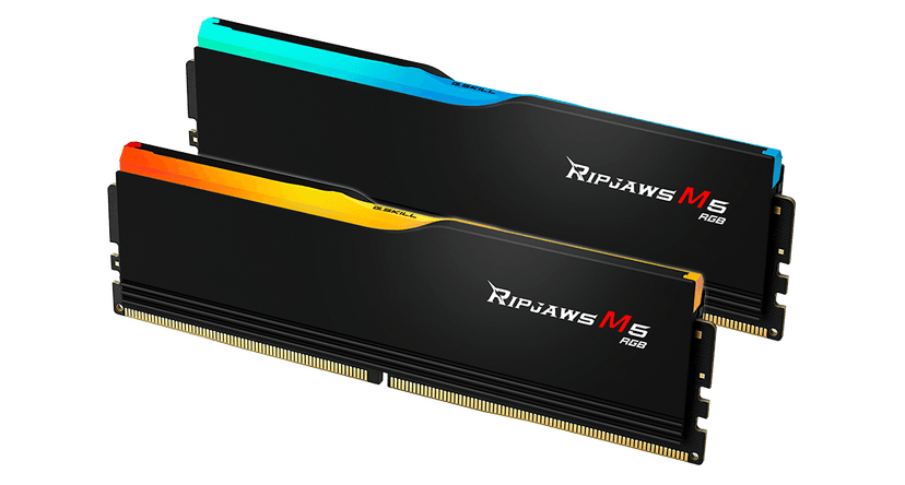G.Skill Ripjaws M5 RGB 32GB (2x16GB) DDR5 5200MHz CL40 Preto - F5-5200J4040A16GX2-RM5RK