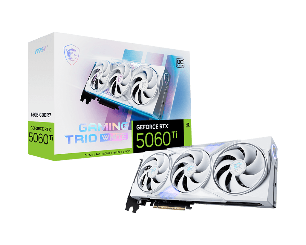 RTX 5060 Ti 16GB MSI RTX 5060 Ti 16GB Gaming Trio OC White