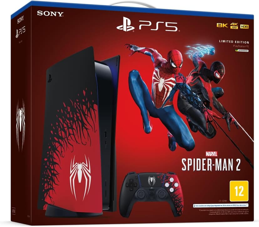 PlayStation 5 825GB - Com Leitor (Edição especial Homem Aranha)