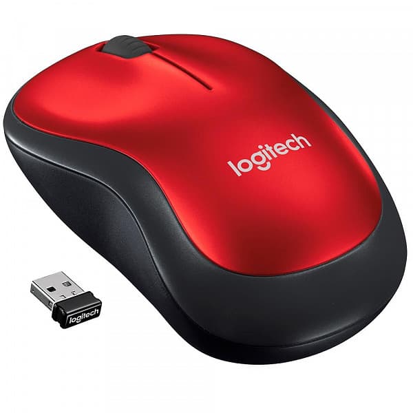 Logitech M185 Sem Fio 1000 DPI Vermelho Preto - 910-003635 Logitech M185 Sem Fio 1000 DPI Vermelho Preto - 910-003635