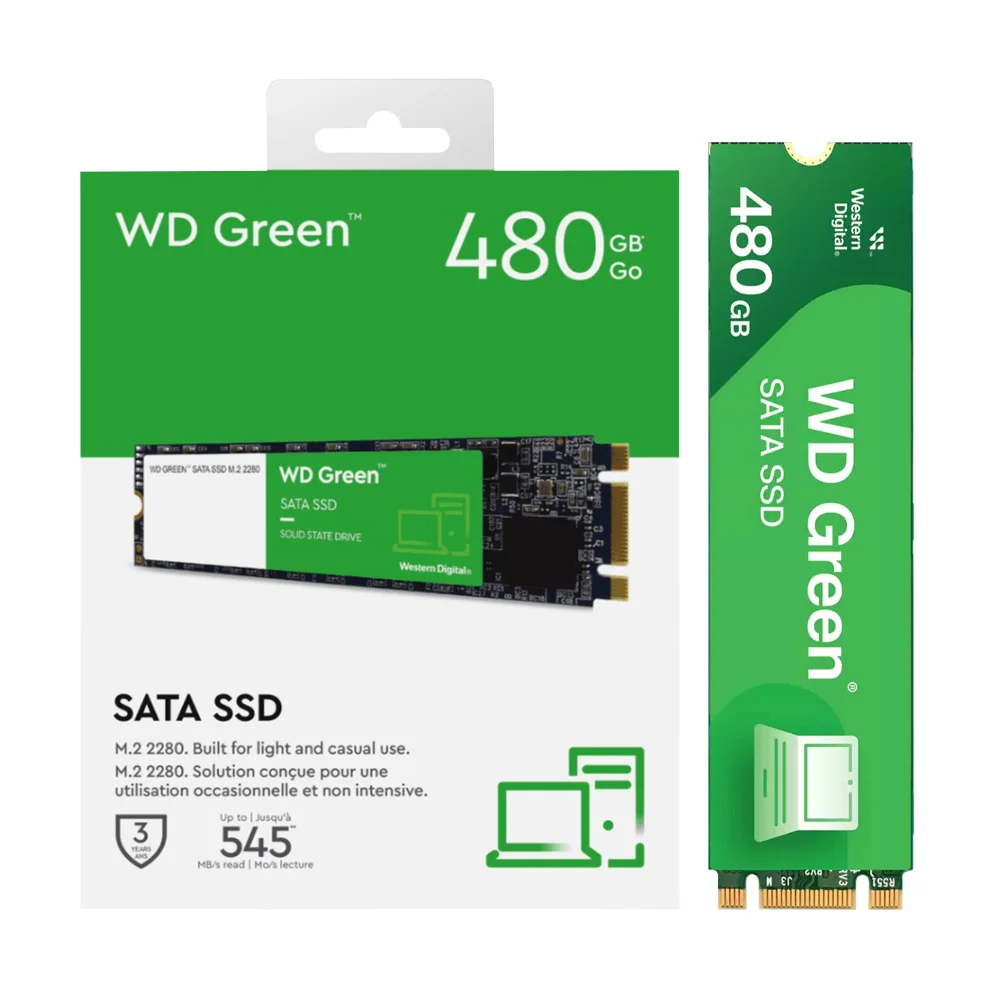 Western Digital WD Green 480GB SSD SATA III - WDS480G3G0B Western Digital WD Green 480GB SSD SATA III - WDS480G3G0B