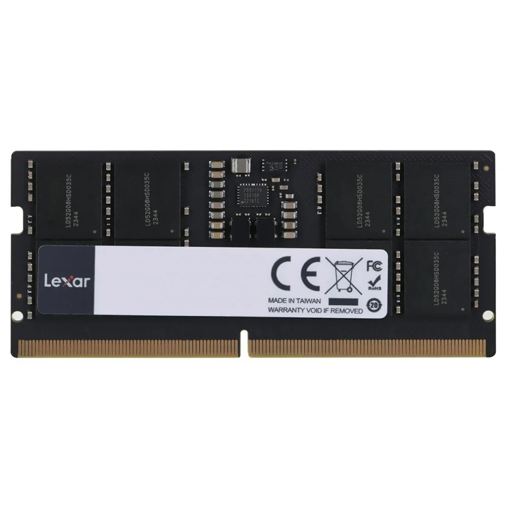 Lexar 16GB DDR5 SO-DIMM Lexar 16GB (1x16GB) DDR5 SO-DIMM 5600MHz CL46 Preto - LD5S16G56C46ST-BGS