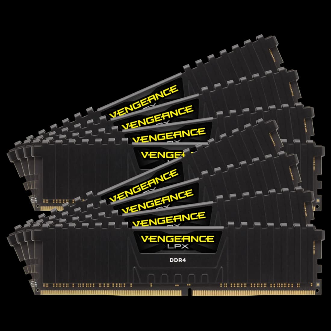 Corsair Vengeance LPX 256GB DDR4 Corsair Vengeance LPX 256GB (8x32GB) DDR4 2666MHz CL16 Preto - CMK256GX4M8A2666C16