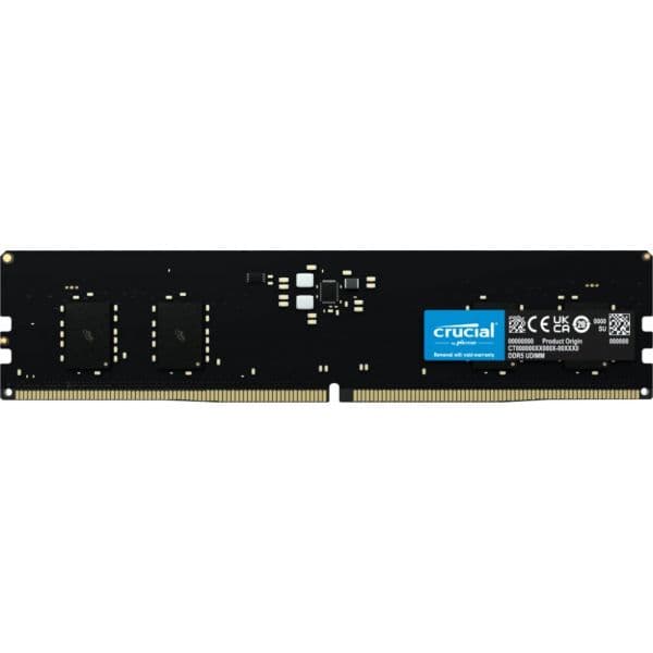 Crucial Basics 8GB DDR5 Crucial Basics 8GB (1x8GB) DDR5 4800MHz CL40 Preto - CT8G48C40U5