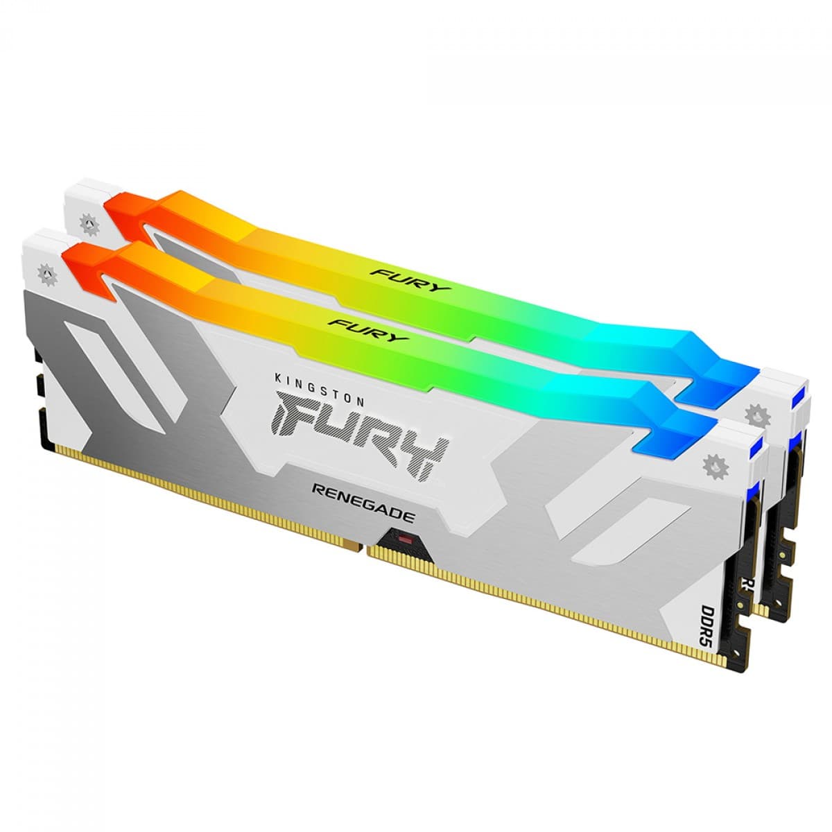 Kingston Fury Renegade RGB 32GB DDR5 Kingston Fury Renegade RGB 32GB (2x16GB) DDR5 7200MHz CL38 Branco - KF572C38RWAK2-32