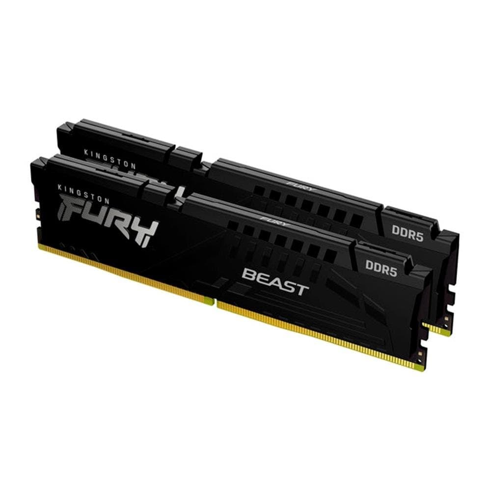 Kingston Fury Beast 16GB (2x8GB) DDR5 Kingston Fury Beast 16GB (2x8GB) DDR5 6000MHz CL30 Preto - KF560C30BBEK2-16