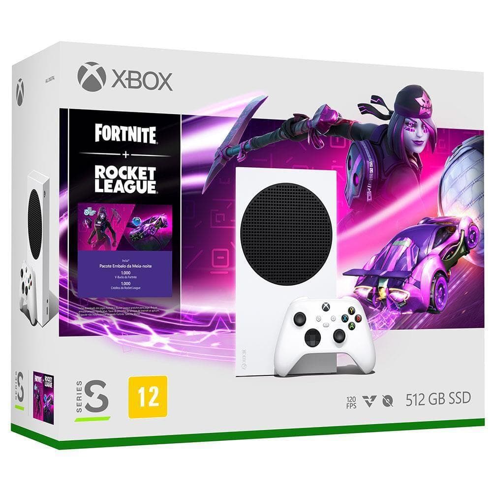 Xbox Series S Xbox Series S 512GB (Branco) + 1 Controle + 2 Jogos