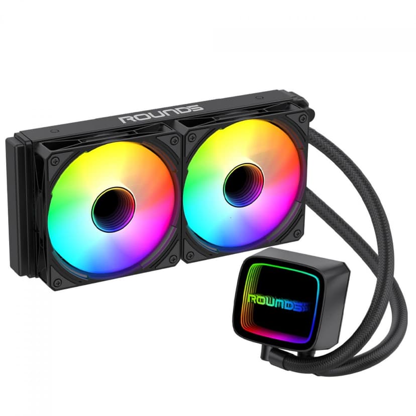 Water Cooler Round5 Eurus 240mm ARGB Preto - R5-WC-EURUS-240B-2230