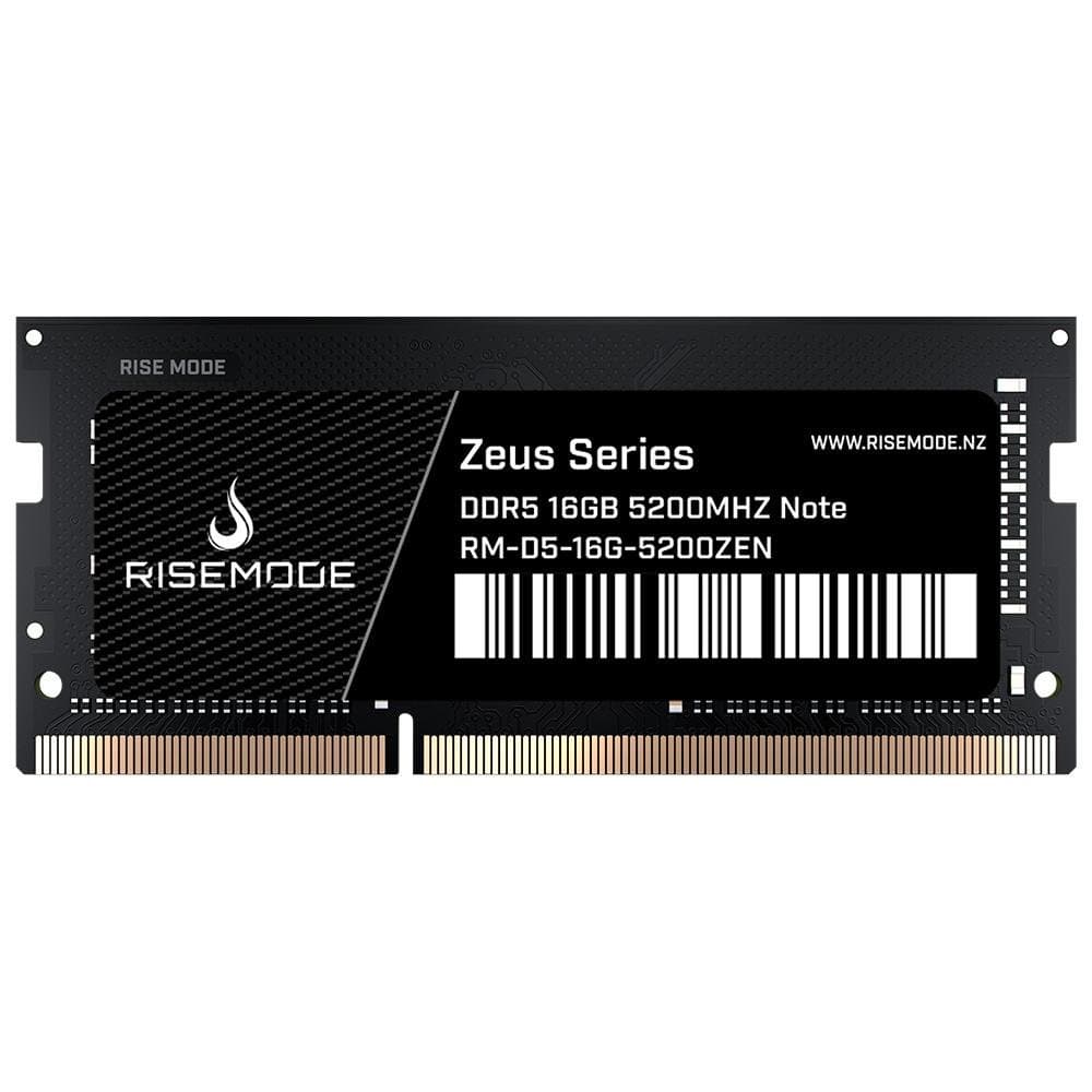 Rise Mode Zeus 16GB (1x16GB) DDR5 SO-DIMM Rise Mode Zeus 16GB (1x16GB) DDR5 SO-DIMM 5200MHz CL42 Preto - RM-D5-16G-5200ZEN