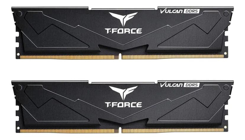 Team Group T-Force Vulcan A 32GB (2x16GB) DDR5 6000MHz CL38 Preto - FLBD532G6000HC38ADC01
