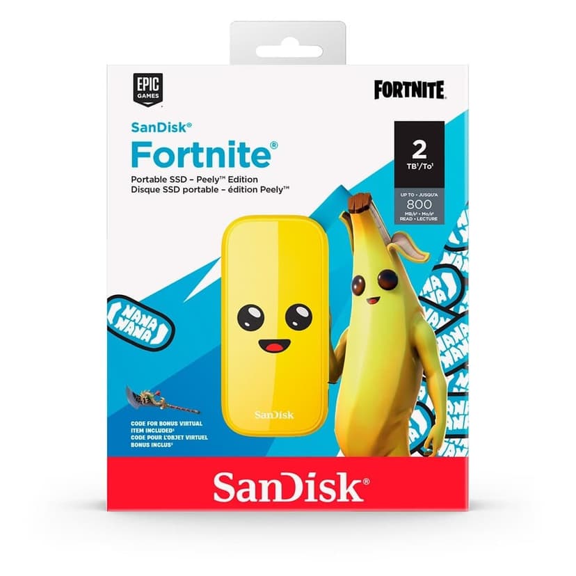 SanDisk Portable E30 Fortnite Edition 2TB SSD USB - SDSSDE30-2T00-G25F