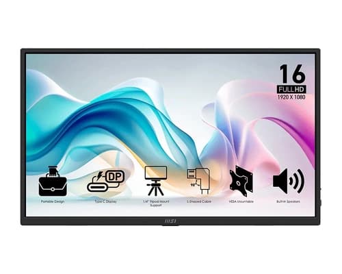 MSI 15.6" FHD 60Hz IPS - PRO MP165 E6 MSI 15.6" FHD 60Hz IPS - PRO MP165 E6