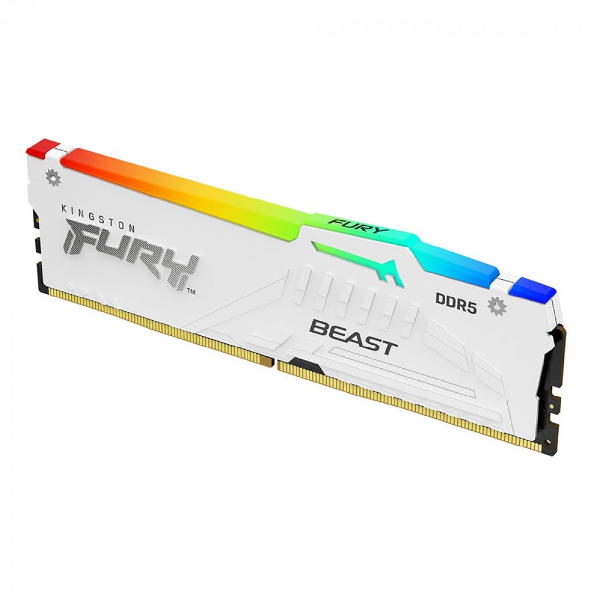 Kingston Fury Beast RGB 32GB DDR5 Kingston Fury Beast RGB 32GB (1x32GB) DDR5 5200MHz CL36 Branco - KF552C36BWEA-32