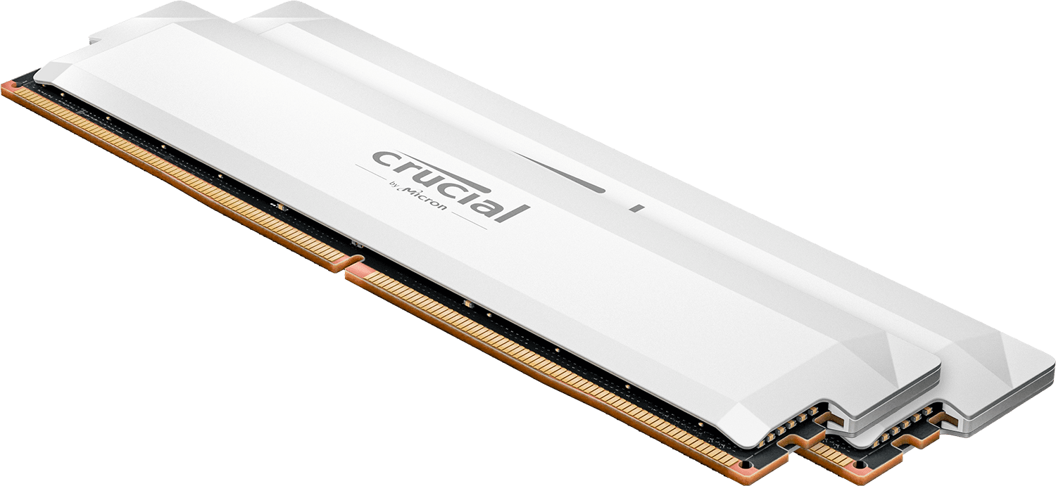 Crucial Pro 64GB (2x32GB) DDR5 Crucial Pro 64GB (2x32GB) DDR5 6400MHz CL40 Branco - CP2K32G64C40U5W