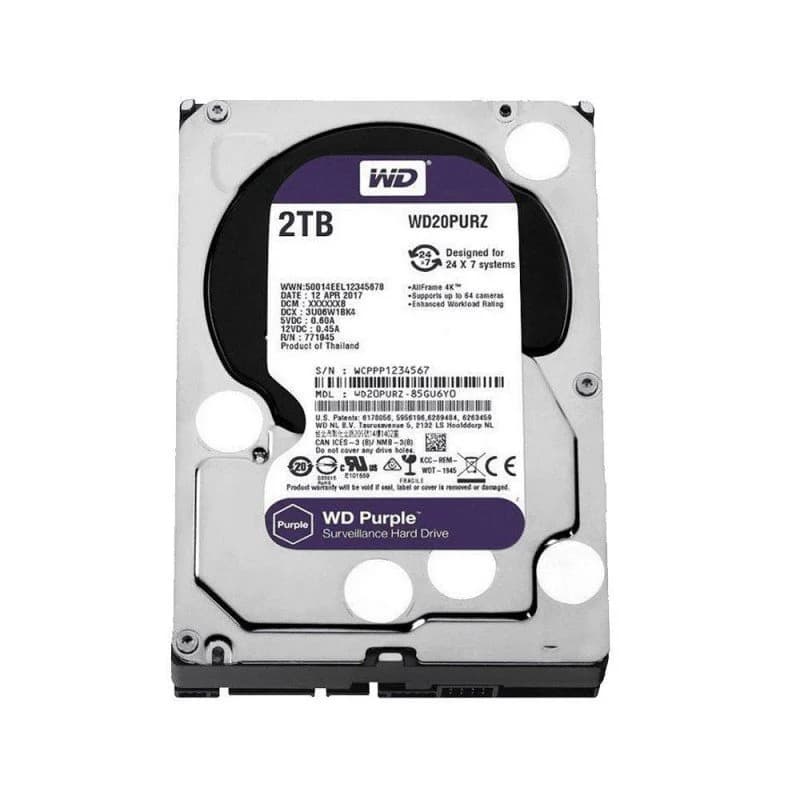 Western Digital Purple 2TB HDD SATA III - WD22PURZ Western Digital Purple 2TB HDD SATA III - WD22PURZ