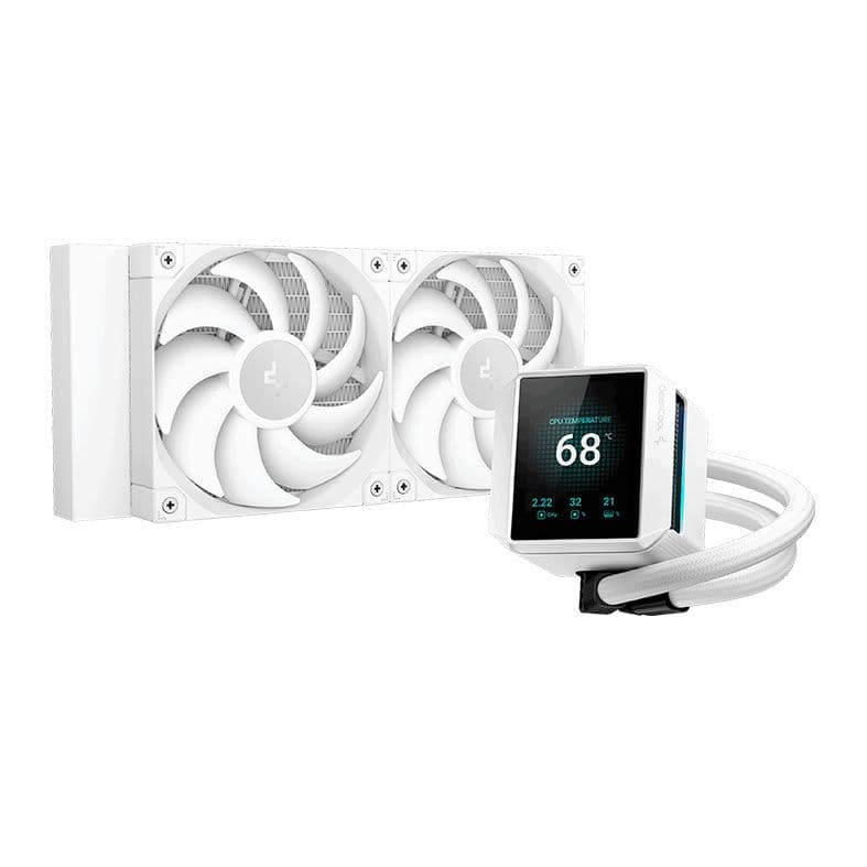 Water Cooler DeepCool Mystique 240 LCD 240mm Water Cooler DeepCool Mystique 240 LCD 240mm Branco - R-LX240-WHDSNMP-G-1
