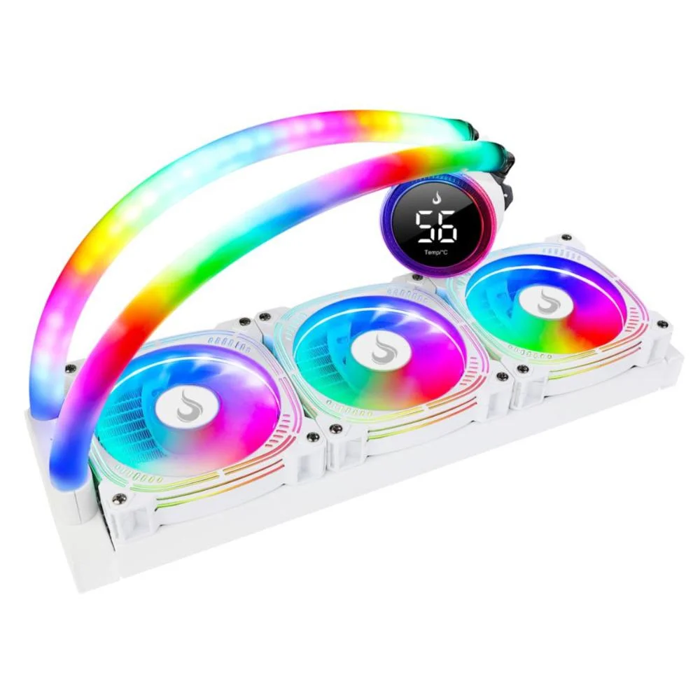 Water Cooler Rise Mode Aura Ice 360mm ARGB Water Cooler Rise Mode Aura Ice 360mm ARGB Branco - RM-WAI-03-ARGB