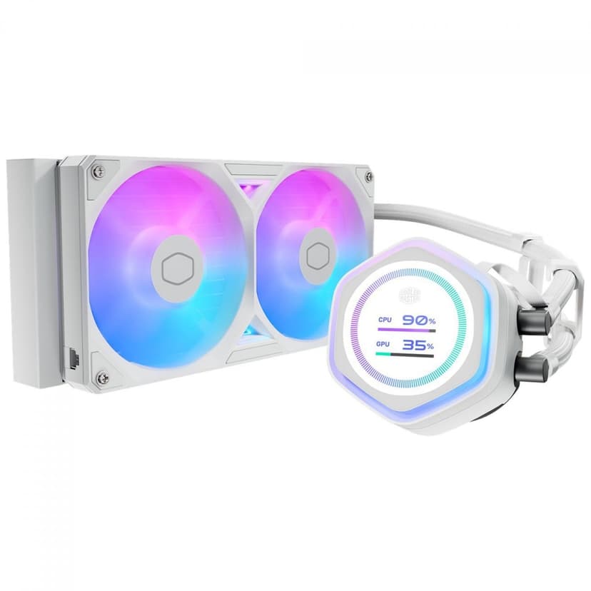 Water Cooler Cooler Master MasterLiquid 240 Atmos II LCD 240mm ARGB Branco - MLX-D24M-A25SZ-LW