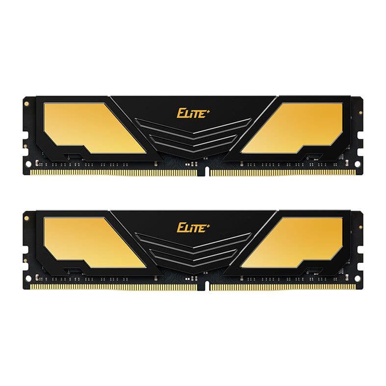 Team Group Elite Plus 16GB DDR4 Team Group Elite Plus 16GB (2x8GB) DDR4 3200MHz CL22 Preto - TPD416G3200HC22DC01