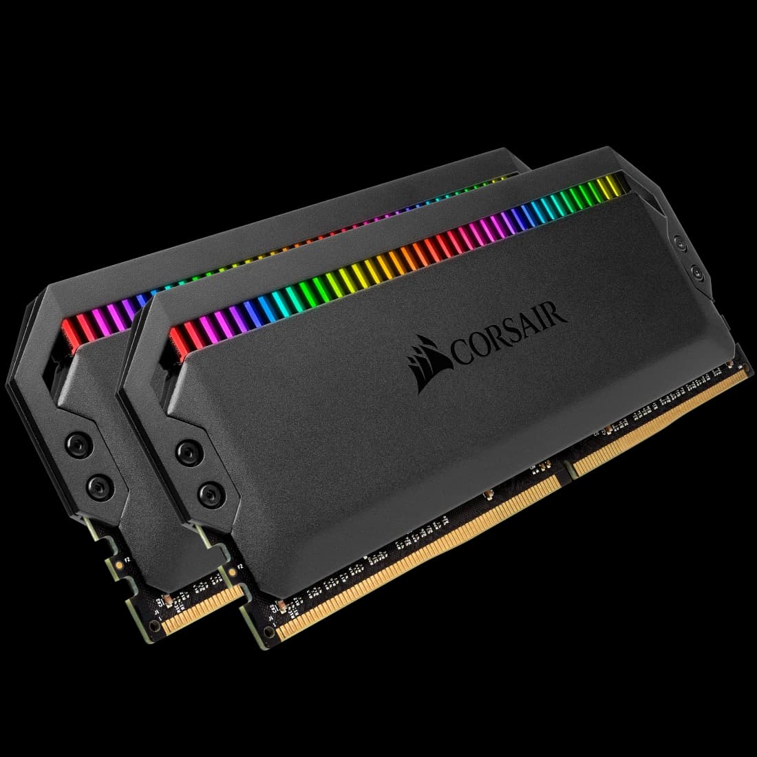Corsair Dominator Platinum RGB 32GB (2x16GB) DDR4 Corsair Dominator Platinum RGB 32GB (2x16GB) DDR4 3200MHz CL16 Preto - CMT32GX4M2E3200C16
