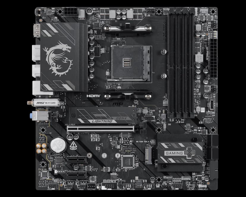 MSI B550M GAMING PLUS WIFI6E AM4 Micro-ATX DDR4