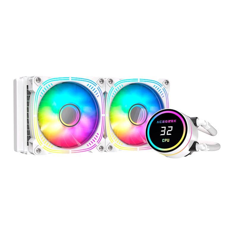 Water Cooler Acegeek Temp C240 240mm ARGB Water Cooler Acegeek Temp C240 240mm ARGB Branco - AG-TEMPC240-WH