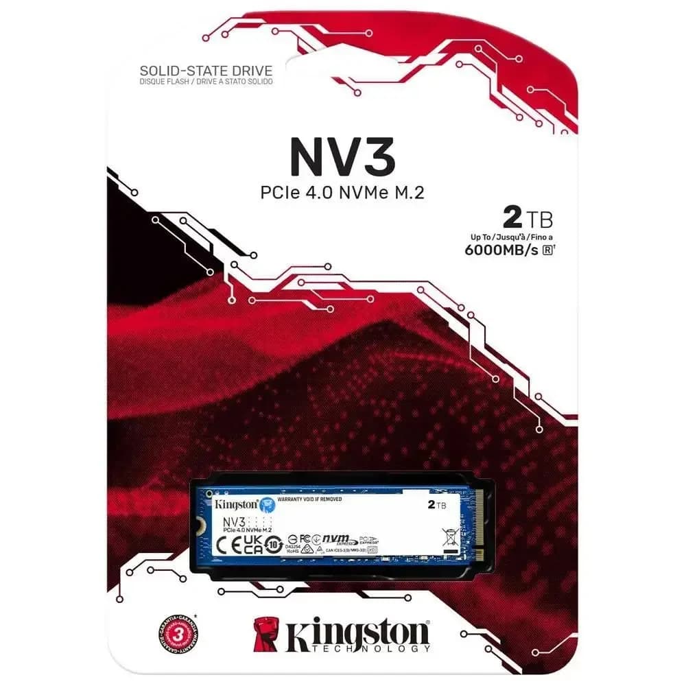 Kingston NV3 2TB SSD NVMe Gen 4 - SNV3S/2000G Kingston NV3 2TB SSD NVMe Gen 4 - SNV3S/2000G