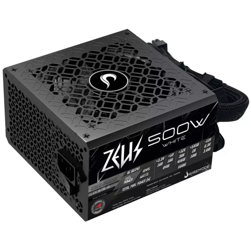 Rise Mode Zeus 500W 80 Plus White - RM-PSU-01-WT-500