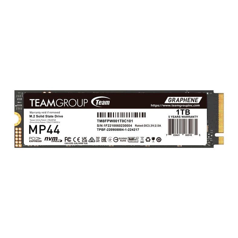 Team Group MP44 1TB SSD NVMe Gen 4 - TM8FPW001T0C101 Team Group MP44 1TB SSD NVMe Gen 4 - TM8FPW001T0C101