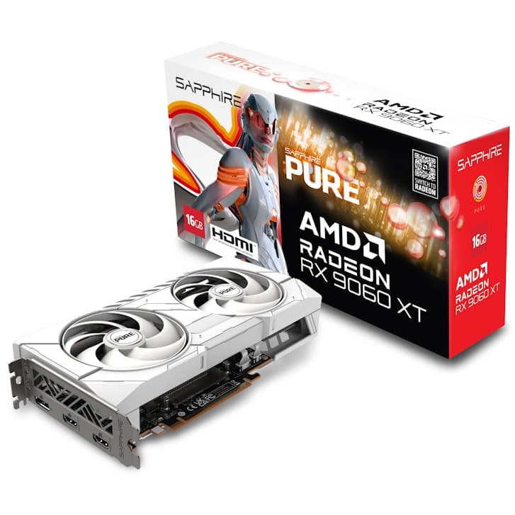 RX 9060 XT 16GB Sapphire RX 9060 XT 16GB Pure