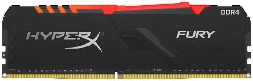 Kingston HyperX Fury RGB 8GB (1x8GB) DDR4 3200MHz CL16 Preto - HX432C16FB3A/8
