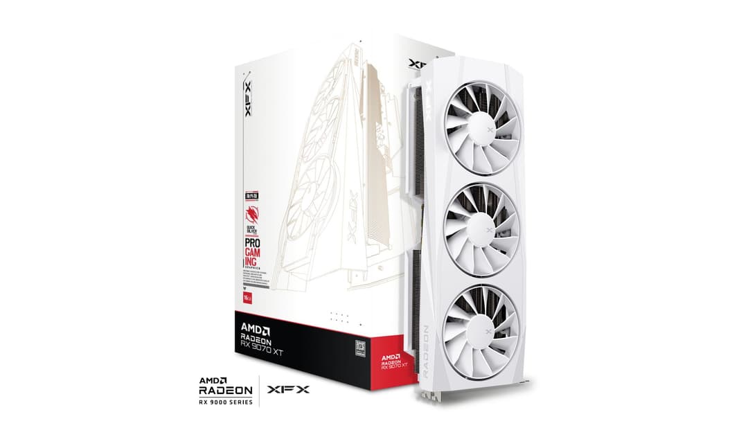 RX 9070 XT XFX RX 9070 XT Quicksilver White