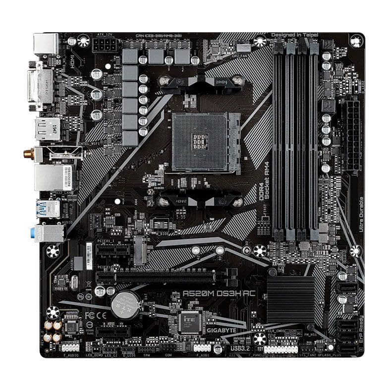 Gigabyte A520M DS3H AC AM4 Micro-ATX DDR4 WiFi