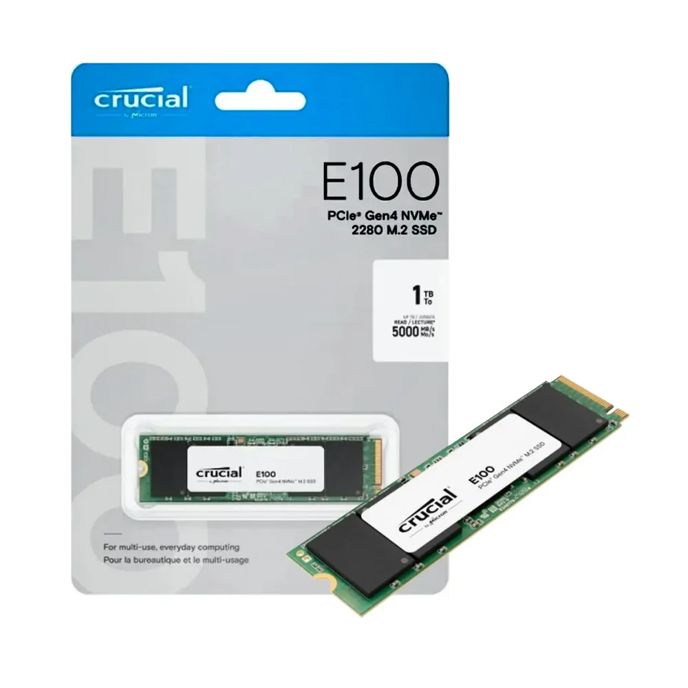 Crucial E100 1TB SSD NVMe Gen 4 - CT1000E100SSD8 Crucial E100 1TB SSD NVMe Gen 4 - CT1000E100SSD8
