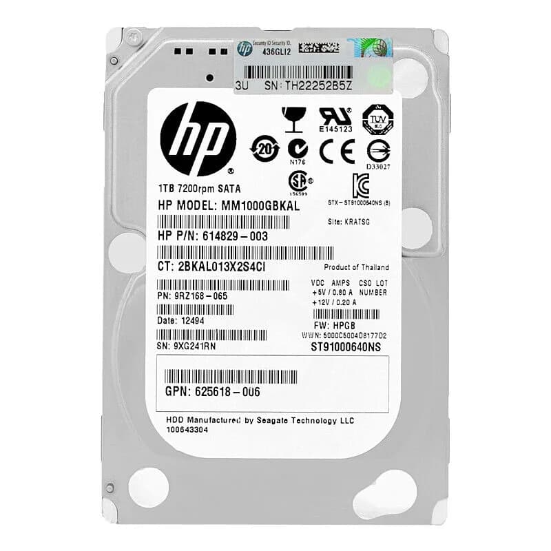 HP MM1000GBKAL 1TB HDD SATA III - St91000640ns
