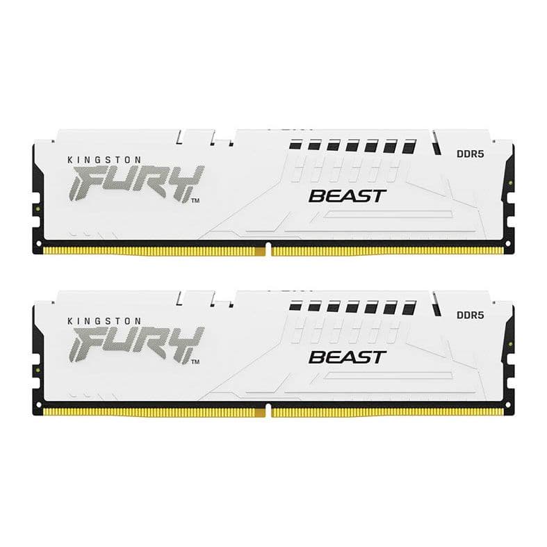 Kingston Fury Beast 64GB (2x32GB) DDR5 6000MHz CL30 Branco - KF560C30BWEK2-64
