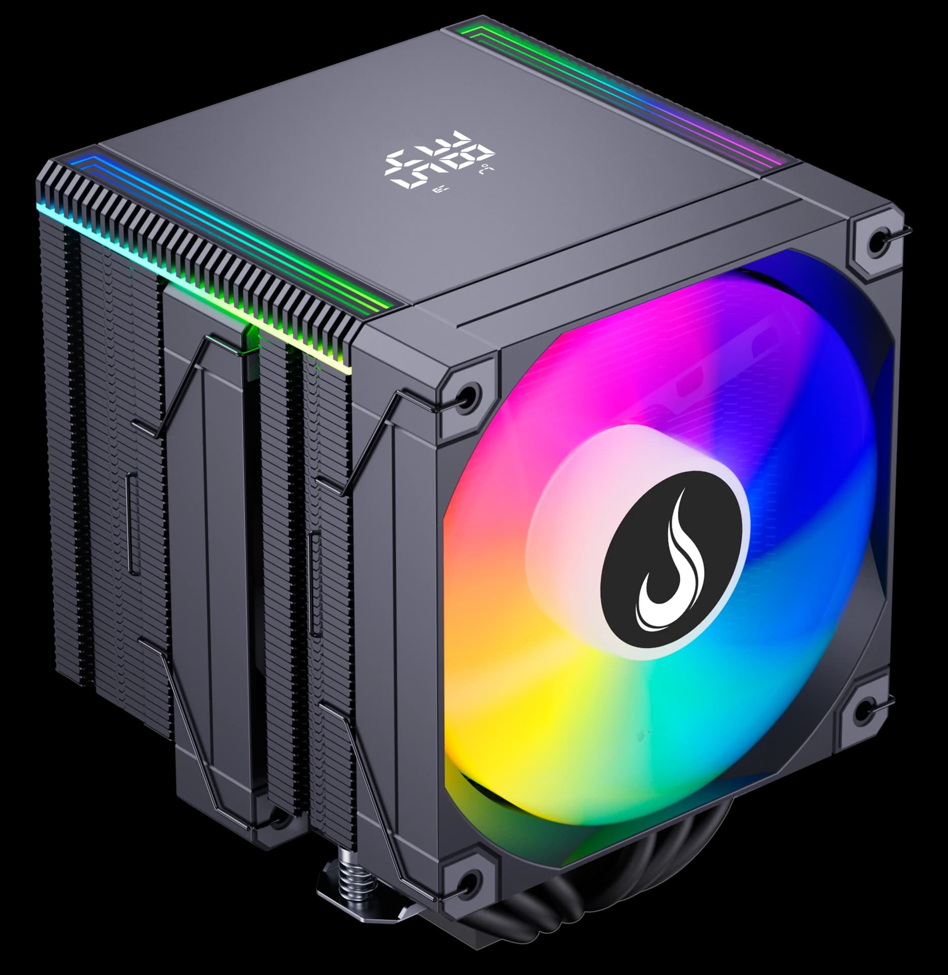 Air Cooler Rise Mode Temp 6 Pro ARGB Air Cooler Rise Mode Temp 6 Pro ARGB Preto - RM-ACT6P-ARGB-B