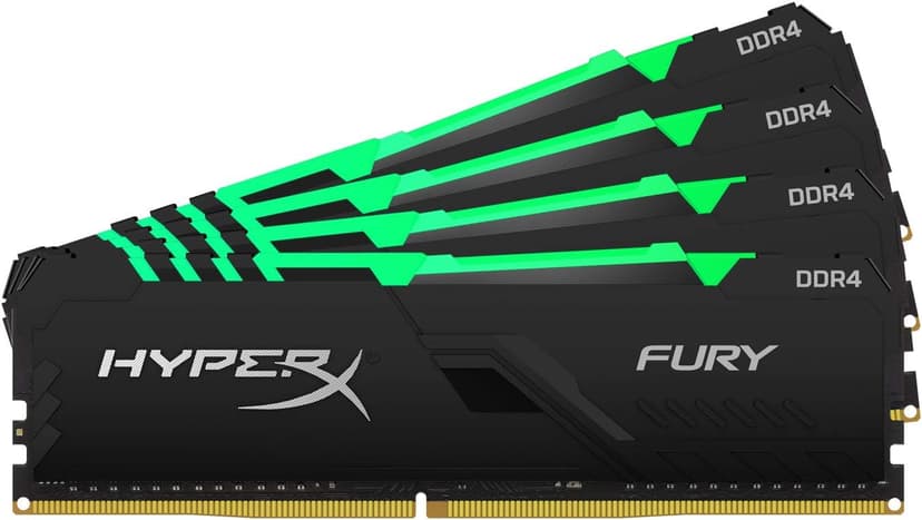Kingston HyperX Fury RGB 32GB (4x8GB) DDR4 3466MHz CL16 Preto - HX434C16FB3AK4/32