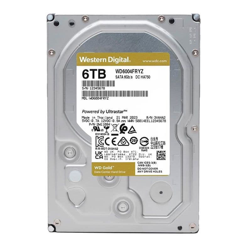 Western Digital WD Gold 6TB HDD SATA III - WD6004FRYZ