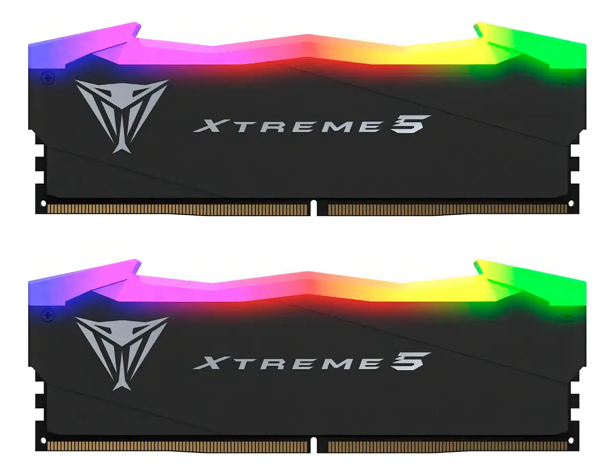 Patriot Viper Xtreme 5 RGB 32GB (2x16GB) DDR5 Patriot Viper Xtreme 5 RGB 32GB (2x16GB) DDR5 7600MHz CL36 Preto - PVXR532G76C36K