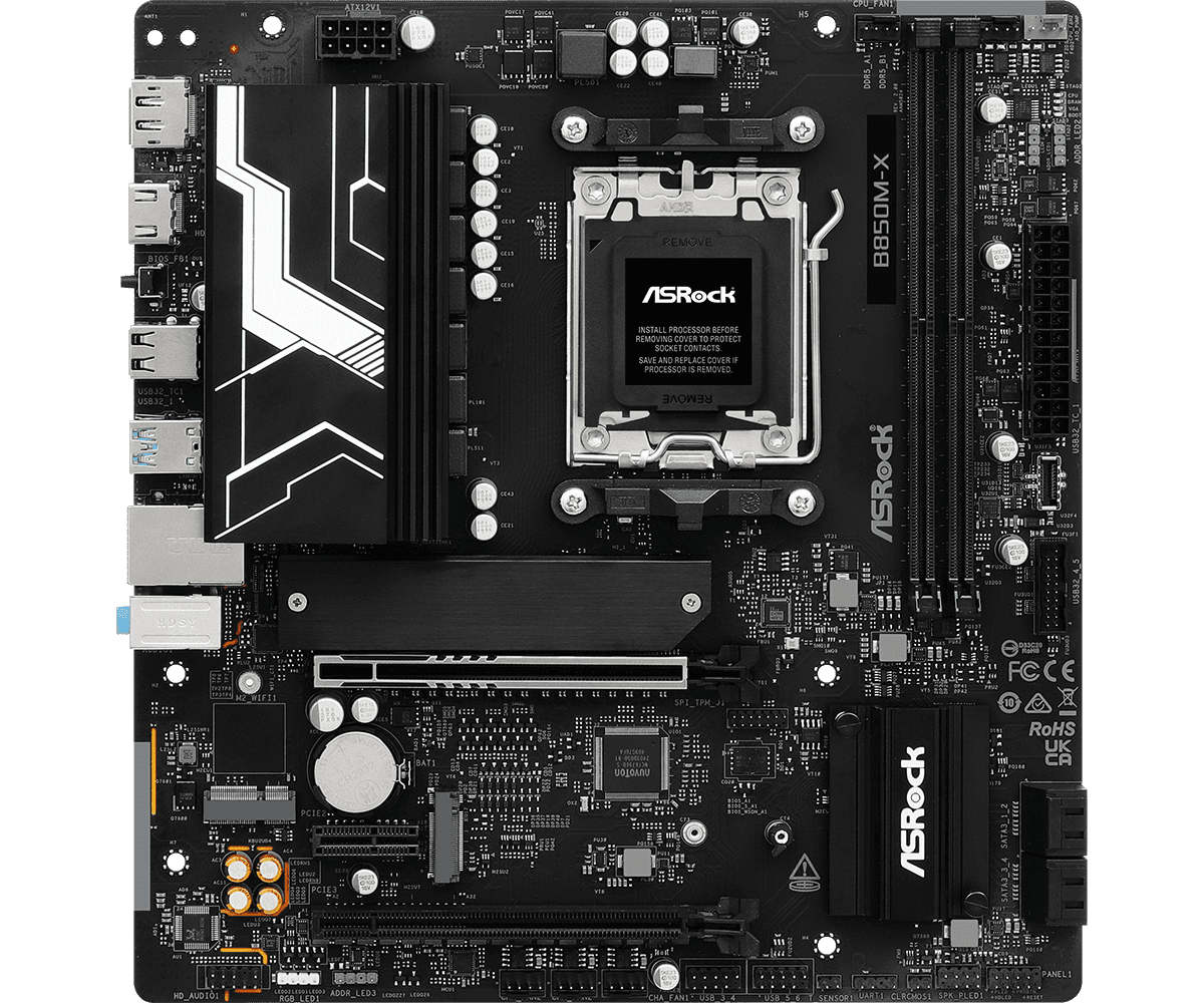 ASRock B850M-X R2.0 AM5 Micro-ATX DDR5 ASRock B850M-X R2.0 AM5 Micro-ATX DDR5