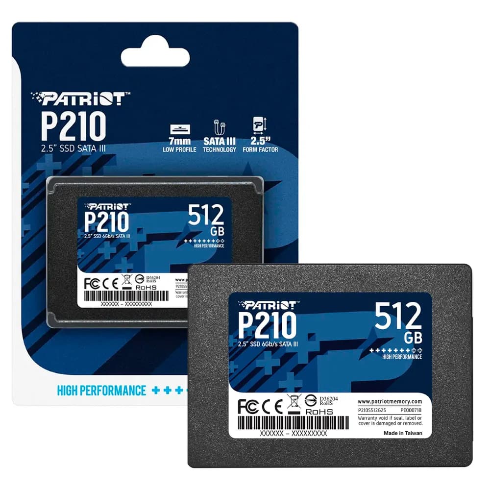 Patriot P210 512GB SSD SATA III - P210S512G25 Patriot P210 512GB SSD SATA III - P210S512G25