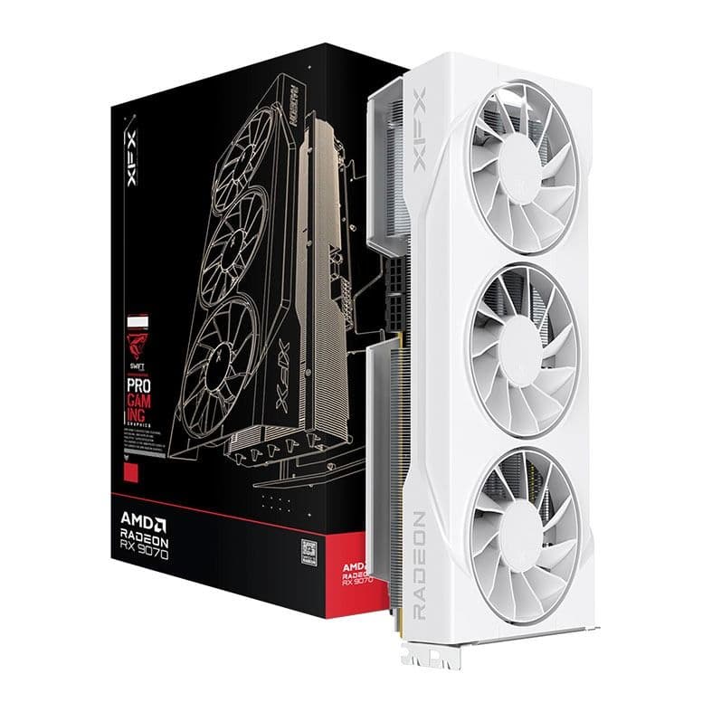 XFX RX 9070 GRE Swift White