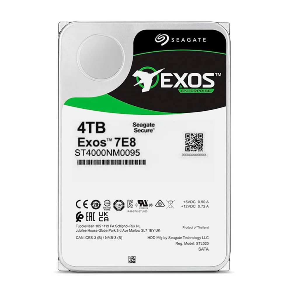 Seagate Exos 7E8 4TB HDD SATA III - ST4000NM0095 Seagate Exos 7E8 4TB HDD SATA III - ST4000NM0095